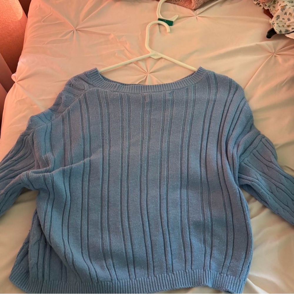 Hollister Light Blue Crew Neck Sweater